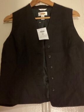 Talbots Irish Linen Vest 10 Petite
